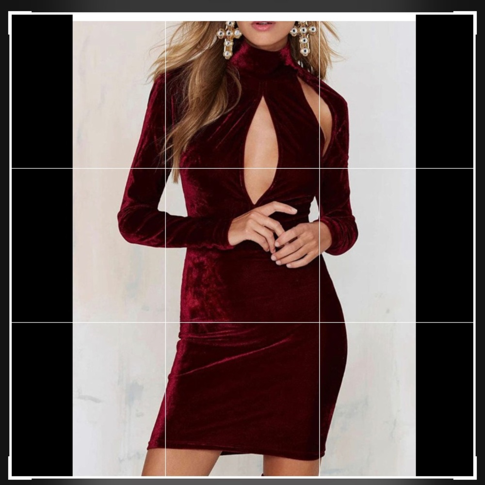 Clothink Women Velvet Skater Club Party Mini Dress. New with tag. Size M